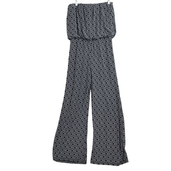 NWT 5th & Love Womens Black & White Print Sleeveless Jumpsuit L - Picture 2 of 8